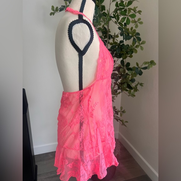 Victoria's Secret Bright Pink Lace Slip - Picture 9 of 12